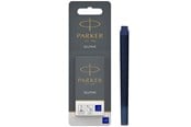 Kirjoitus- ja piirustustarvikkeet - Parker Fountain Pen Ink Refill Cartridges | Long | Blue QUINK Ink | 5 Count (Blister) - 1950403