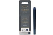 Kirjoitus- ja piirustustarvikkeet - Parker Fountain Pen Ink Refill Cartridges | Long | Blue-Black QUINK Ink | 5 Count (Blister) - 1950404