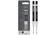 Kirjoitus- ja piirustustarvikkeet - Parker Gel Pen Refills | Medium Tip (0.7mm) | Black QUINK Ink | 2 Count - S0881500