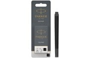 Kirjoitus- ja piirustustarvikkeet - Parker Fountain Pen Ink Refill Cartridges | Long | Black QUINK Ink | 10 Count (Blister) - 1950206