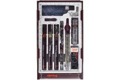 Kirjoitus- ja piirustustarvikkeet - Rotring Isograph Technical Pen Master Set | 3 Fineliners (0.10mm 0.30mm 0.50mm) Mechanical Pencil (0.5mm) Compass & Accessories | 10-Piece Set in Case - S0699420