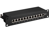 Verkkokaapelit - Pro KCAT 6 10 tuuman (25,4 cm) patch-paneeli, jossa on 12 porttia, musta. - Musta - 4040849937934