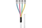Antennikaapelit/-liittimet - Pro 80 dB Quattro koaksiaalinen antennikaapeli setti, 2x suojattu - 4040849673306