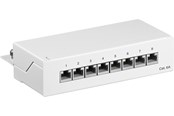 Verkkokaapelit - Pro CAT 6a Mini/Desktop Patch Panel 8 Port Valkoinen - S - Valkoinen - 4040849620676