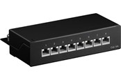 Verkkokaapelit - Pro CAT 6a Mini/Desktop Patch Panel 8 Port Musta - Musta - 4040849620652