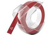 Paperit, valokuvapaperit ja tarrat - DYMO Aito  kohokuviointitarrateippi | 9 mm x 3 m rulla | Valkoinen painatus punaiselle | Itsekiinnittyvä | Embossing Label Makersille | 1 rulla - 520102
