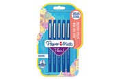 Kirjoitus- ja piirustustarvikkeet - Paper Mate Flair -huopakynät | Keskikokoinen kärki (0,7 mm) | Sininen | 5 kpl - 2028647