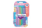 Kirjoitus- ja piirustustarvikkeet - Paper Mate Flair -huopakynät | Keskikokoinen kärki (0,7 mm) | Lajitelma karamellivärejä | 6 kpl - 2028899