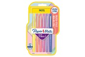Kirjoitus- ja piirustustarvikkeet - Paper Mate Flair -huopakynät | Keskikokoinen kärki (0,7 mm) | Pastellivärit | 6 kpl - 2137276