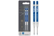 Kirjoitus- ja piirustustarvikkeet - Parker Gel Pen Refills | Medium Tip (0.7mm) | Blue QUINK Ink | 2 Count - S0881510