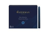 Kirjoitus- ja piirustustarvikkeet - Waterman Fountain Pen Refill Ink Cartridges | Long Standard | Mysterious Blue | 8 Count - S0110910