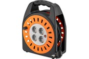 Kaapelirumpu - Pro Cable reel 25 m orange-black - with 4 protective - 4040849713552