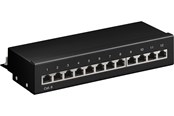 Verkkokaapelit - Pro CAT 6 Mini/Desktop Patch Panel 12 Port Musta - S - Musta - 4040849693076