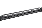 Verkkokaapelit - Pro CAT 5e 19 tuuman (48,3 cm) Patch Paneli 24 Porttia UTP - Musta - 0.4m - 4040849938658