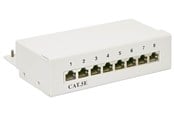 Järjestelmän lisävarusteet - Pro CAT 6 Mini/Desktop Patch Panel 8 Port Valkoinen - ST - 4040849620690