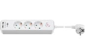 Virtakaapelit (ulkoinen) - Pro 3-way power strip with switch and 2 - 4040849412646