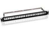 Verkkokaapelit - Pro 19 tuuman (48,3 cm) Keystone tyhjä liitäntäpaneeli - Musta - 4040849957437