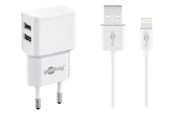 Muut kaapelit - Pro Dual Apple Lightning charger set 2.4 A - 44979