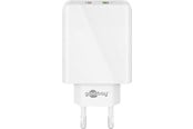 Puhelin - Adapterit & Laturit - Pro Dual USB quick charger QC3.0 28W Valkoinen - 4040849449574