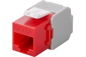 Lisätarvikkeet - Pro Keystone module RJ45 CAT 6A UTP Punainen - 4040849906893