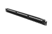 Lisätarvikkeet - Deltaco 19 tuuman liitäntäpaneeli, jossa on 24xRJ45 Cat6a UTP 10Gb. - PAN-124