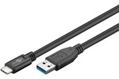 USB kaapelit - Pro USB-A <-> USB-C - 3m - USB 3.0 - Musta - PUSB3.2G1-AC-BLK-3M