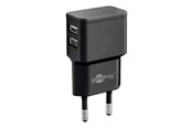 Puhelin - Adapterit & Laturit - Goobay Dual USB charger 2.4 A (12W) Musta - 44951