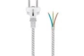 Verkkokortit (verkkosovittimet, tulostuspalvelimet jne.) - Pro Heat-resistant safety plug cord for assembly 3 m white-silver - 4040849505041
