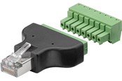 Verkkokaapelit - Pro Terminal Block 8-pin > RJ45 male (8P8C) - Musta - 4040849767364