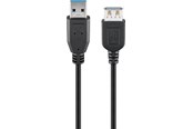 USB kaapelit - Pro USB-A <-> USB-A - 1.8m - Musta - 4040849439988