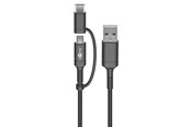 USB kaapelit - Pro Lataus- ja synkronointiyhdistelmäkaapeli (USB A - Micro-USB & USB-C™) - 4040849718922