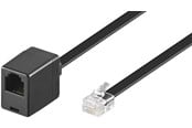 Verkkokaapelit - Pro Modular telephone extension cable - Musta - 3m - 4040849682636