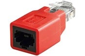 Verkkokaapelit - Pro 5 euron RJ45 cross-over modulaarinen adapteri CAT 5e:lle - Punainen - 4040849689123