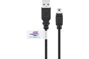 USB kaapelit - Pro USB 2.0 Hi-Speed cable with USB certificate Musta - 4040849939037