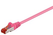 Verkkokaapelit - Pro LAN CAT 6 S/FTP - Pinkki - 1m - 4040849955815