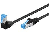 Verkkokaapelit - Pro LAN CAT 6A U/UTP 90° - Musta - 1m - 4040849515576