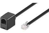Verkkokaapelit - Pro Modular telephone extension cable - Musta - 10m - 4040849682612