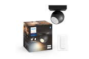 Smart Home - Älykoti - Philips Hue Buckram Single Kohdevalaisin - Musta - Dimmer Switch - 929003048701