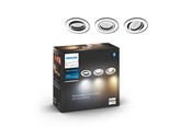 Smart Home - Älykoti - Philips Hue Milliskin upotettava kohdevalaisin, 3 kpl — White Ambiance, 2 200–6 500 K, 1 200 lm, 4,2W, GU10-lamput, Zigbee & Bluetooth, ohjaus sovelluksessa ja puhekomennoilla - 929003811101