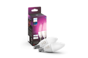 Smart Home - Älykoti - Philips Hue Color E14 B39 Kynttilälamppu - 2-pack - 929002294205