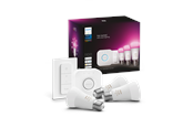 Smart Home - Älykoti - Philips Hue White & Color Ambiance aloituspakkaus — 3x E27 A60 -lamppu + Dimmer Switch + Hue Bridge - 929002468804