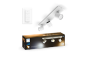 Smart Home - Älykoti - Philips Hue Runner Tripple Kohdevalaisin - Valkoinen - Dimmer Switch - 929003812101