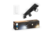 Smart Home - Älykoti - Philips Hue Runner Tripple Kohdevalaisin - Musta -  Dimmer Switch - 929003811901