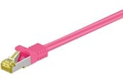 Verkkokaapelit - Pro RJ45-patch-kaapeli CAT 6A S/FTP (PiMF) 500 MHz, jossa on CAT 7 raakakaapeli magenta-värissä. - Pinkki - 2m - 4040849916052