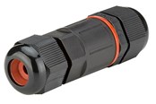 Verkkokaapelit - Pro Kaapelin liitin 7,5 cm IP 68 - Musta - 4040849813252