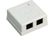 Verkkokaapelit - Pro 2-port RJ45 surface mount installation box CAT 6 UTP white - Valkoinen - 0cm - 4040849776335
