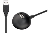 USB kaapelit - Pro USB 2.0 Hi-Speed extension cable with desktop foot black - 4040849689130