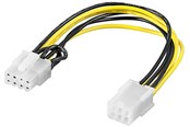 Sisäiset virtakaapelit - Pro Teho cable/adapter for PC Näytönohjain PCI-E/PCI Express 6-pin to 8-pin - 4040849936357