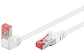 Verkkokaapelit - Pro LAN CAT 6 S/FTP - 90° - Valkoinen - 10m - 4040849515545