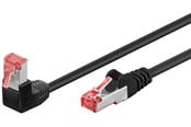 Verkkokaapelit - Pro CAT 6A - 90°angled Musta - 0.25m - Musta - 10m - 4040849515477
